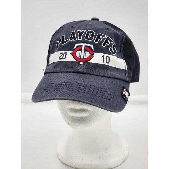 MN Twins Playoffs Baseball Hat 2010 Postseason Forty Seven Sports Cap Strapback - Picture 2 of 9